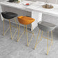 Modern Backrest Armless Counter Stool Iron Bar Stool with Leather Cushion Clearhalo 'Bar Furniture' 'Bar Stools' 'bar_stools' 'furn' 'furn_bar_stools' 'Furniture' 'Kitchen & Dining Furniture' 5255532