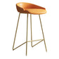 Modern Backrest Armless Counter Stool Iron Bar Stool with Leather Cushion Clearhalo 'Bar Furniture' 'Bar Stools' 'bar_stools' 'furn' 'furn_bar_stools' 'Furniture' 'Kitchen & Dining Furniture' 5255534