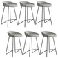 Modern Backrest Armless Counter Stool Iron Bar Stool with Leather Cushion Black Gray 6 Piece Set Clearhalo 'Bar Furniture' 'Bar Stools' 'bar_stools' 'furn' 'furn_bar_stools' 'Furniture' 'Kitchen & Dining Furniture' 5255539
