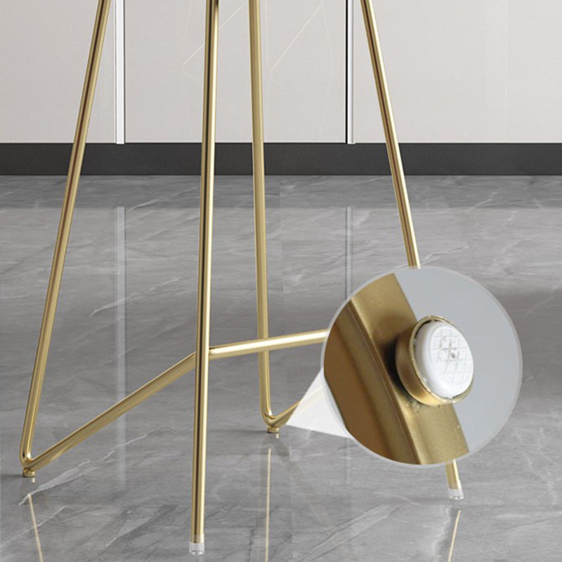Modern Backrest Armless Counter Stool Iron Bar Stool with Leather Cushion Clearhalo 'Bar Furniture' 'Bar Stools' 'bar_stools' 'furn' 'furn_bar_stools' 'Furniture' 'Kitchen & Dining Furniture' 5255543