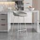 Modern Backrest Armless Counter Stool Iron Bar Stool with Leather Cushion Clearhalo 'Bar Furniture' 'Bar Stools' 'bar_stools' 'furn' 'furn_bar_stools' 'Furniture' 'Kitchen & Dining Furniture' 5255550