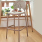 Modern Backrest Armless Counter Stool Plastic Stackable Bar Stool with 4 Legs