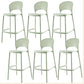 Modern Backrest Armless Counter Stool Plastic Stackable Bar Stool with 4 Legs