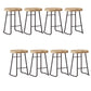 Modern Saddle Seat Bar-stool Solid Wood Counter Bar Stool for Home Black 8 Piece Set Counter Stool(26"H) Clearhalo 'Bar Furniture' 'Bar Stools' 'bar_stools' 'furn' 'furn_bar_stools' 'Furniture' 'Kitchen & Dining Furniture' 5255764