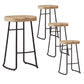 Modern Saddle Seat Bar-stool Solid Wood Counter Bar Stool for Home Black 4 Piece Set Bar Stool(30"H) Clearhalo 'Bar Furniture' 'Bar Stools' 'bar_stools' 'furn' 'furn_bar_stools' 'Furniture' 'Kitchen & Dining Furniture' 5255767