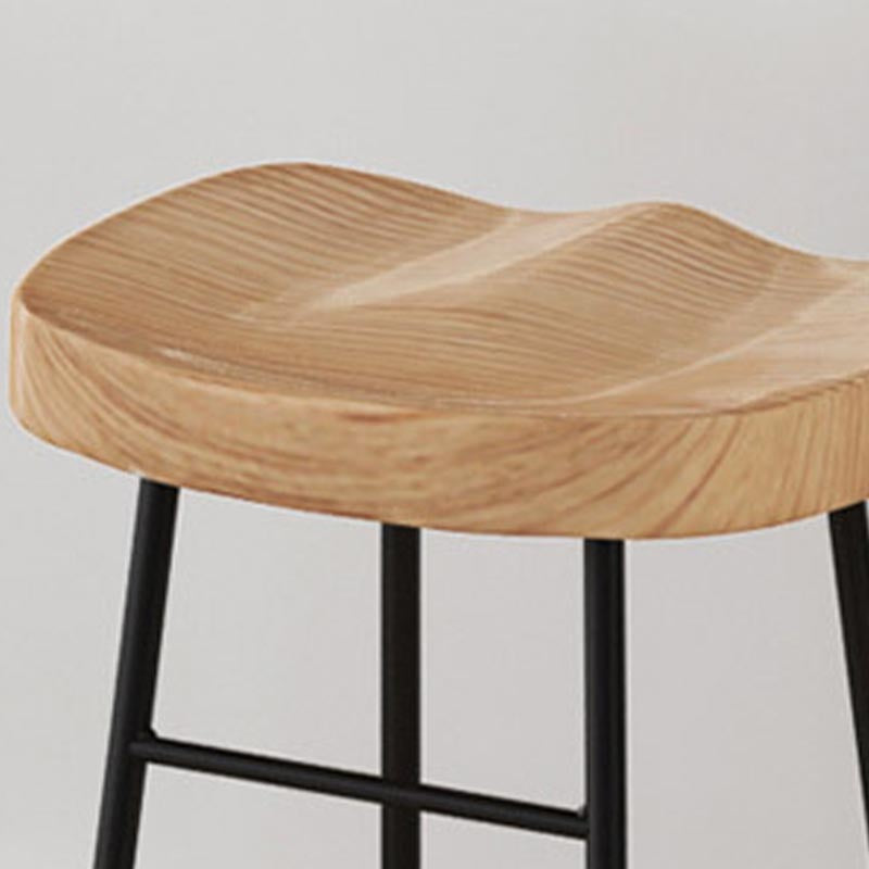 Modern Saddle Seat Bar-stool Solid Wood Counter Bar Stool for Home Clearhalo 'Bar Furniture' 'Bar Stools' 'bar_stools' 'furn' 'furn_bar_stools' 'Furniture' 'Kitchen & Dining Furniture' 5255769