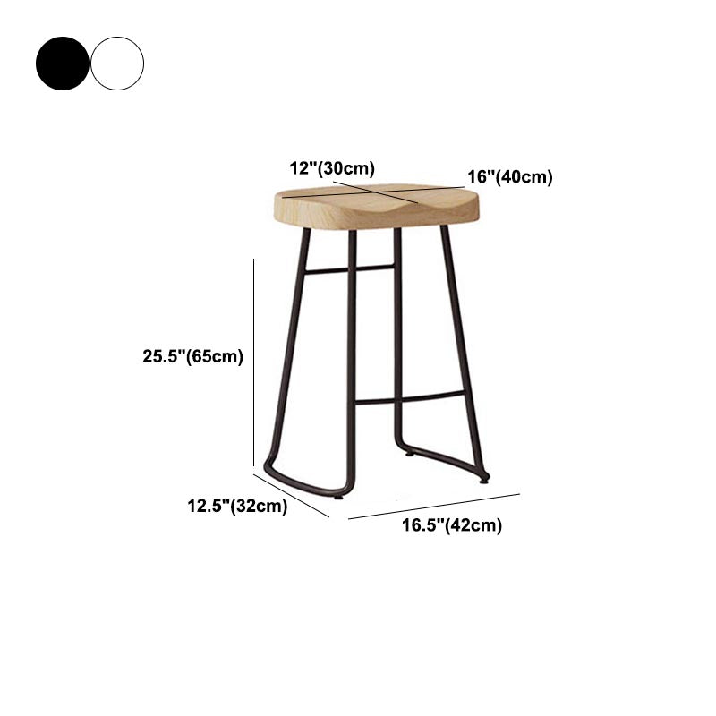 Modern Saddle Seat Bar-stool Solid Wood Counter Bar Stool for Home Clearhalo 'Bar Furniture' 'Bar Stools' 'bar_stools' 'furn' 'furn_bar_stools' 'Furniture' 'Kitchen & Dining Furniture' 5255779