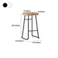 Modern Saddle Seat Bar-stool Solid Wood Counter Bar Stool for Home Clearhalo 'Bar Furniture' 'Bar Stools' 'bar_stools' 'furn' 'furn_bar_stools' 'Furniture' 'Kitchen & Dining Furniture' 5255780