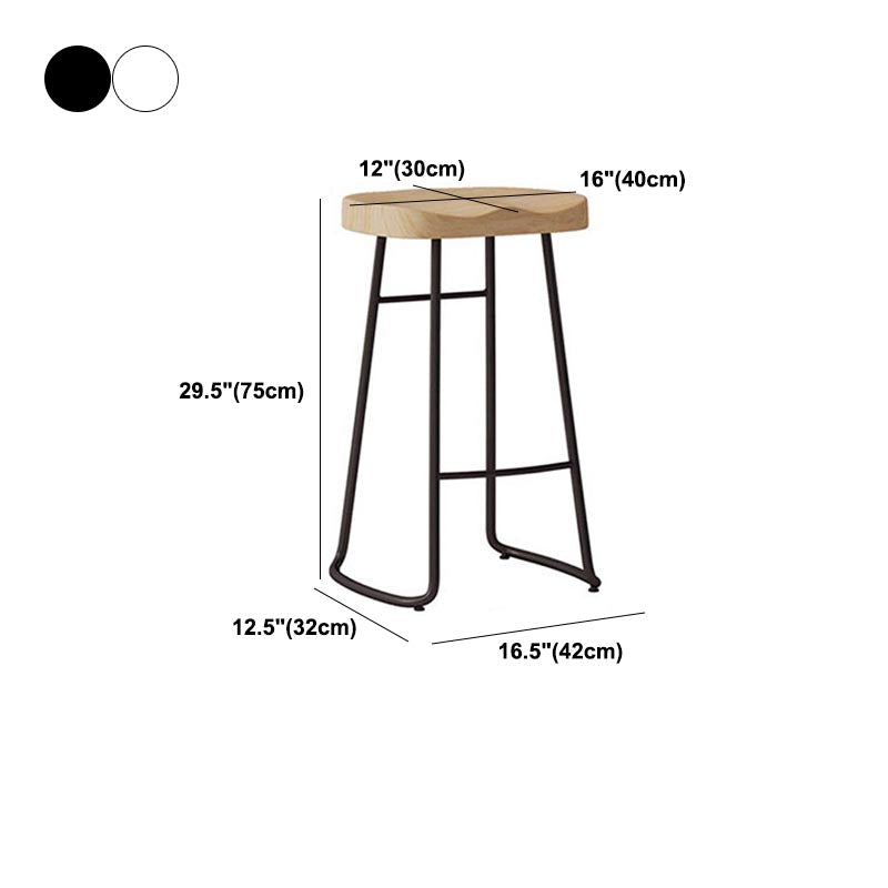 Modern Saddle Seat Bar-stool Solid Wood Counter Bar Stool for Home Clearhalo 'Bar Furniture' 'Bar Stools' 'bar_stools' 'furn' 'furn_bar_stools' 'Furniture' 'Kitchen & Dining Furniture' 5255780