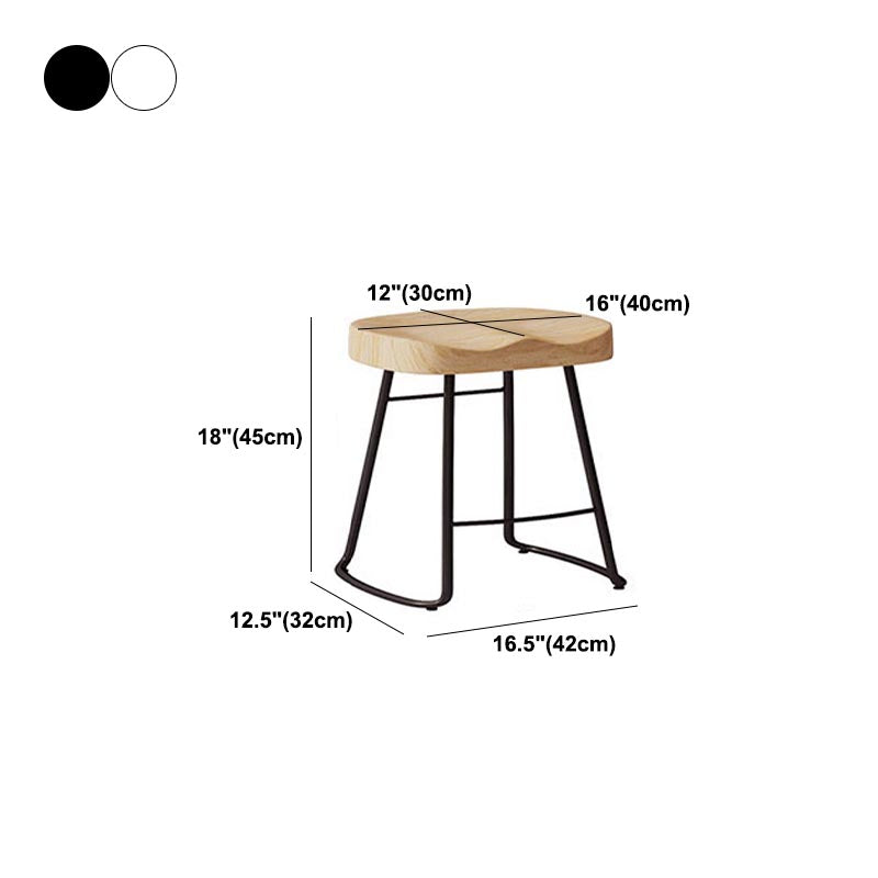 Modern Saddle Seat Bar-stool Solid Wood Counter Bar Stool for Home Clearhalo 'Bar Furniture' 'Bar Stools' 'bar_stools' 'furn' 'furn_bar_stools' 'Furniture' 'Kitchen & Dining Furniture' 5255781