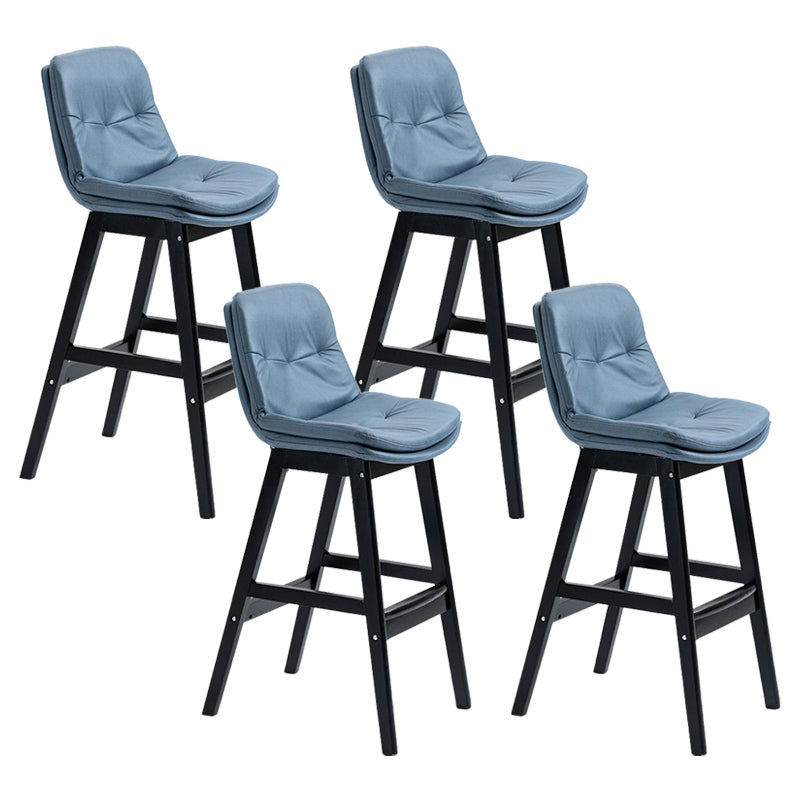 Moderner Rubberwood Footstütze Barstool Low Back Restaurant Hocker