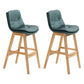 Moderner Rubberwood Footstütze Barstool Low Back Restaurant Hocker
