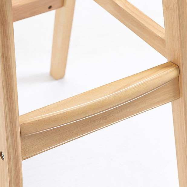 Moderne rubberwood voetsteun barkruk lage rug restaurant ontlasting