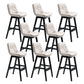 Moderner Rubberwood Footstütze Barstool Low Back Restaurant Hocker