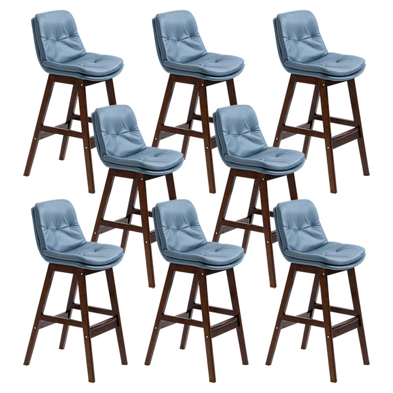 Moderner Rubberwood Footstütze Barstool Low Back Restaurant Hocker