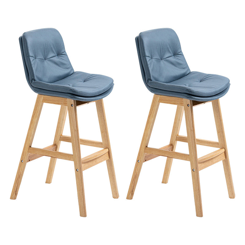 Moderner Rubberwood Footstütze Barstool Low Back Restaurant Hocker