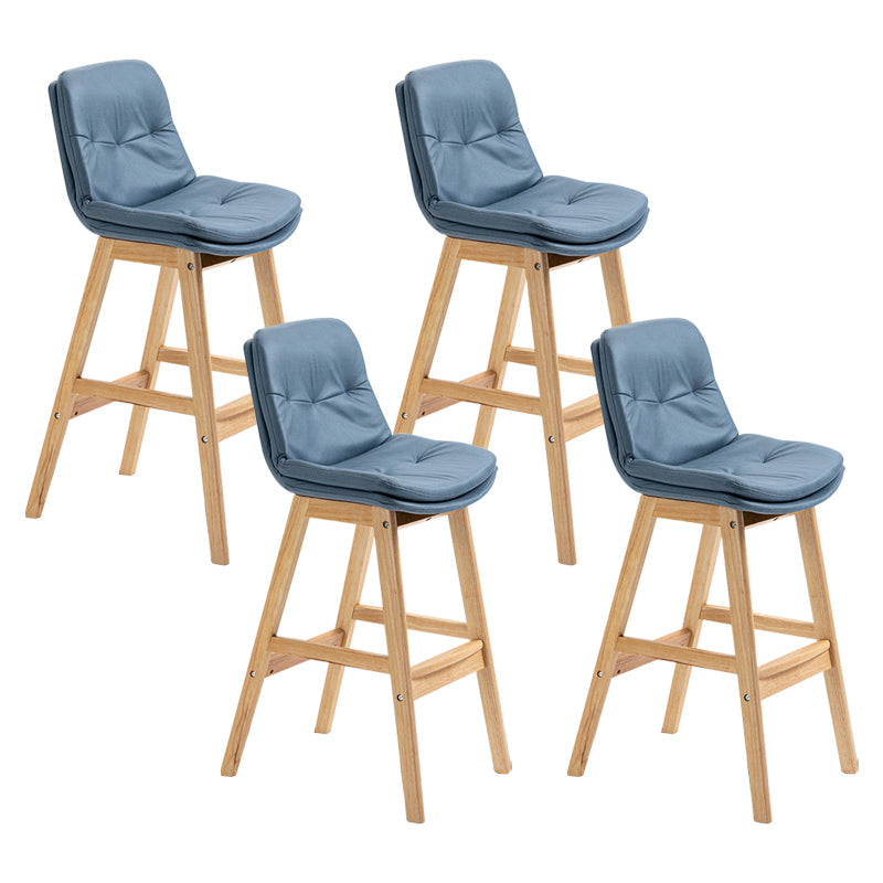 Moderner Rubberwood Footstütze Barstool Low Back Restaurant Hocker