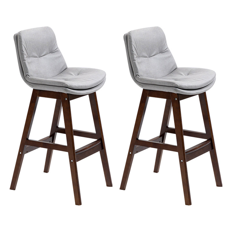 Moderner Rubberwood Footstütze Barstool Low Back Restaurant Hocker