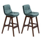 Moderner Rubberwood Footstütze Barstool Low Back Restaurant Hocker