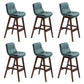 Moderner Rubberwood Footstütze Barstool Low Back Restaurant Hocker