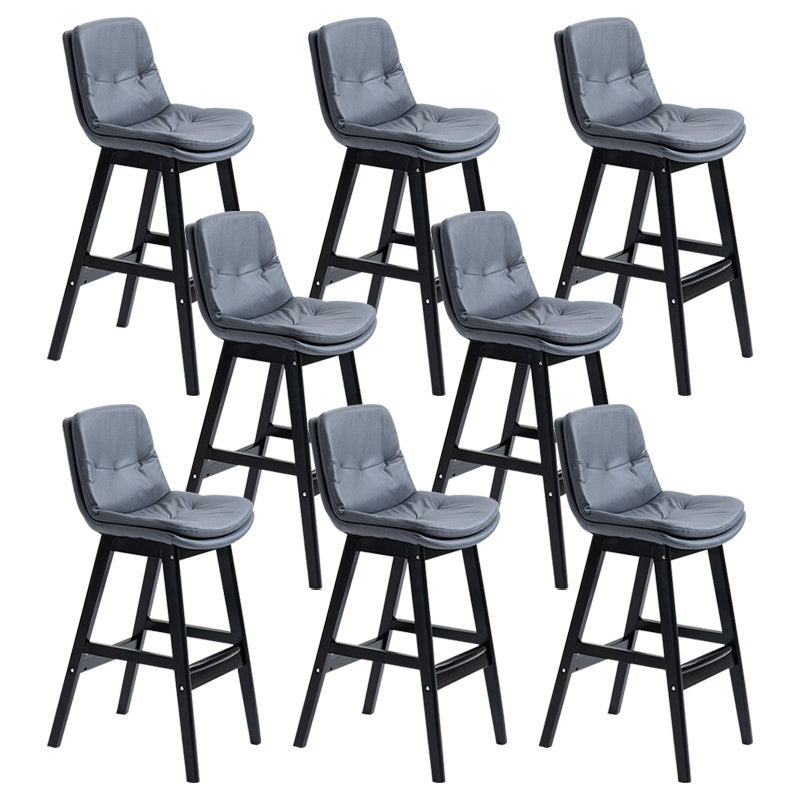 Moderner Rubberwood Footstütze Barstool Low Back Restaurant Hocker