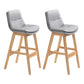 Moderner Rubberwood Footstütze Barstool Low Back Restaurant Hocker