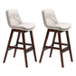 Moderner Rubberwood Footstütze Barstool Low Back Restaurant Hocker