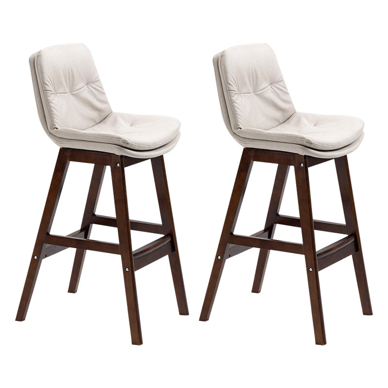 Moderner Rubberwood Footstütze Barstool Low Back Restaurant Hocker