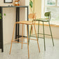 Modern Backrest Armless Counter Stool Metal Bar Stool with Plastic Cushion