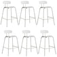 Modern Backrest Armless Counter Stool Metal Bar Stool with Plastic Cushion