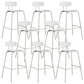 Modern Backrest Armless Counter Stool Metal Bar Stool with Plastic Cushion