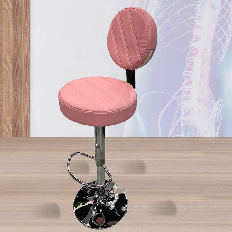 Tabouret de bar en cuir PU de style soulevé de style contemporain avec des jambes en métal