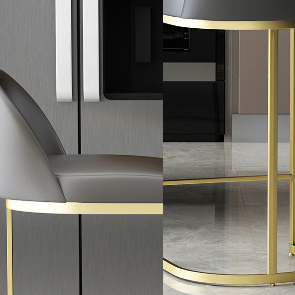 Sgabelli da banco in pelle rotonda scandinava sgabelli posteriori per cucina