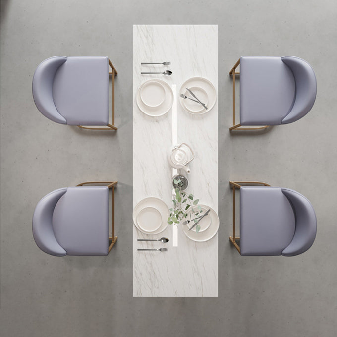 1/5 Pieces Glam Bar Table Set Rectangle Bistro Set with White Faux Marble Top Clearhalo 'Bar Furniture' 'furn' 'furn_home_bar_bar_sets' 'Furniture' 'Home Bars & Bar Sets' 'home_bar_bar_sets' 'Kitchen & Dining Furniture' 5256057