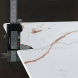 Modern Black Rectangle Dining Table Set 1/4/5/7 Pieces Dinette Set with Sintered Stone Top