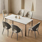 Modern Black Rectangle Dining Table Set 1/4/5/7 Pieces Dinette Set with Sintered Stone Top