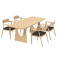 Modern Solid Wood Dining Room Set 1/2/4/5/7 Pieces Pine Dining Room Chair Set 5 Pieces: Table, 4 Chairs Clearhalo 'Dining Room Sets' 'Dining Tables & Seating' 'dining_room_set' 'furn' 'furn_dining_room_set' 'Furniture' 'Kitchen & Dining Furniture' 5256100