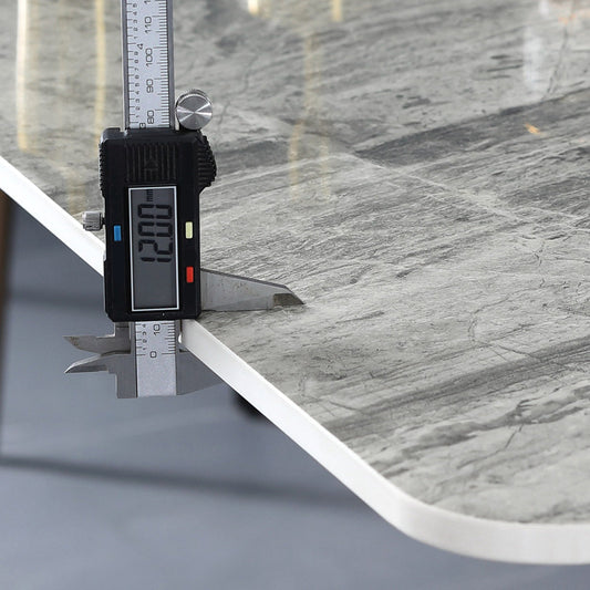 モダンな焼結石ダイニング長方形テーブルセット1/4/6/7/9ピースダイニングセット