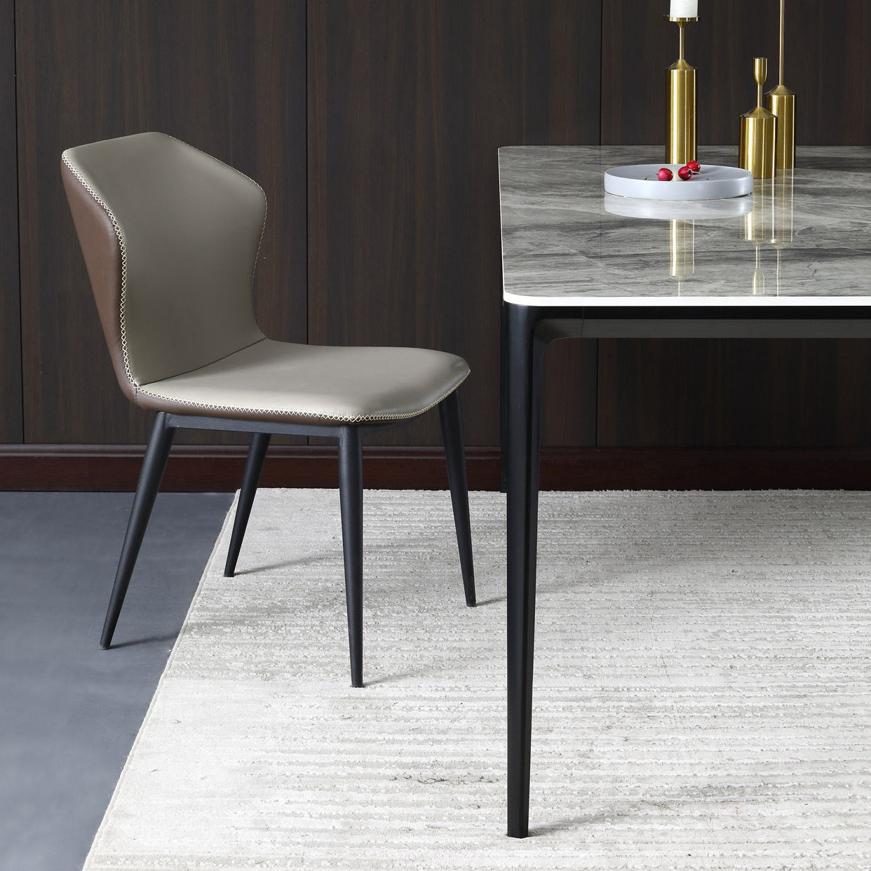 Set da pranzo moderno in pietra sinterizzata rettangolare Set da pranzo da 1/4/6/7/9 pezzi