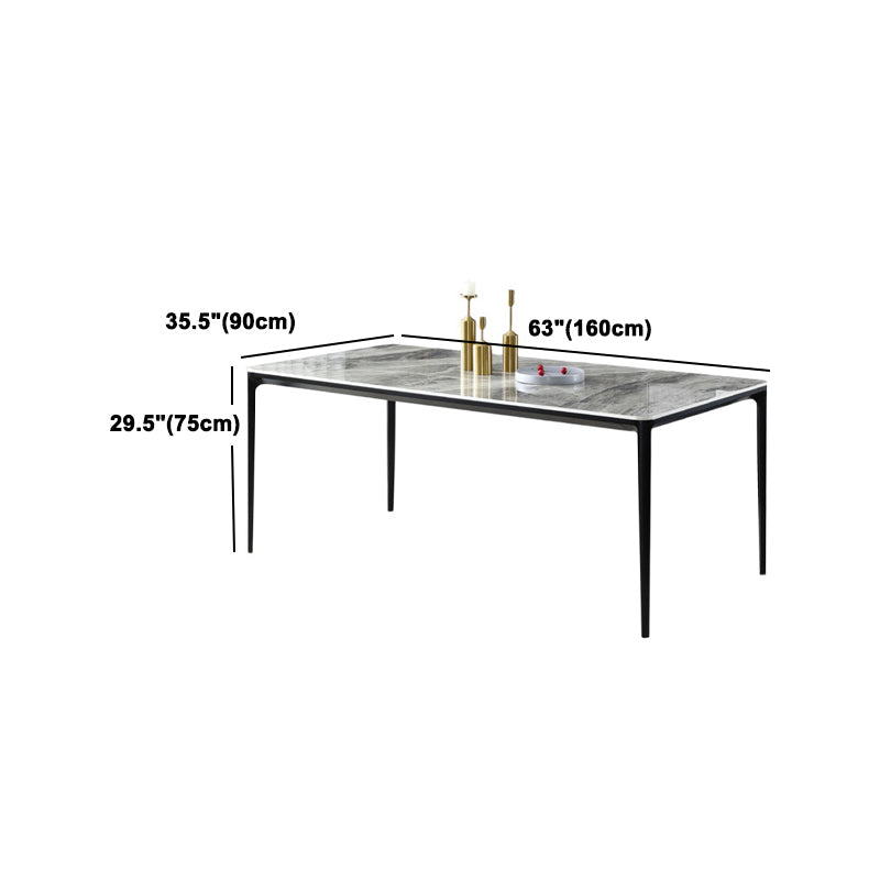 Set da pranzo moderno in pietra sinterizzata rettangolare Set da pranzo da 1/4/6/7/9 pezzi