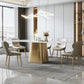 Nordic Glam Gesinterde Steen Eettafel Ovale Tafelset 1/4/5/6/7 Stuks Eetkamerset Voor Thuis