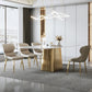 Nordic Glam Gesinterde Steen Eettafel Ovale Tafelset 1/4/5/6/7 Stuks Eetkamerset Voor Thuis