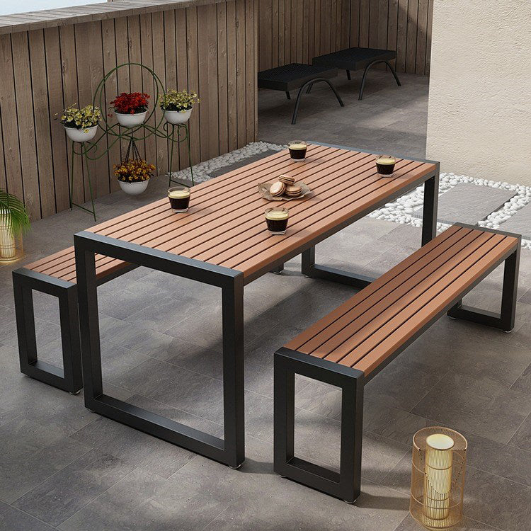Modern 1/3/5 Pieces Dining Set Rectangle Wood Dining Table for Dining Room Clearhalo 'Dining Room Sets' 'Dining Tables & Seating' 'dining_room_set' 'furn' 'furn_dining_room_set' 'Furniture' 'Kitchen & Dining Furniture' 5256268