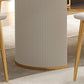 Ensemble de Table à manger en pierre frittée Glam nordique, ensemble de Table à manger ovale de 1/4/5/7 pièces pour la maison