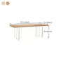 Modern Pine Wood Table for Restaurant Rectangle Dining Table with Acrylic Double Pedestal