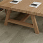 Modern Rectangle Solid Wood Table Standard Height Dining Table with Trestle Base
