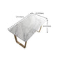 Rectangle White Dining Table Traditional Luxury Dining Table with Gold Frame