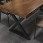 Industrial Pine Table for Restaurant Rectangle Dining Table with Double Pedestal Clearhalo 'Dining Tables & Seating' 'Dining Tables' 'dining_table' 'furn' 'furn_dining_table' 'Furniture' 'Kitchen & Dining Furniture' 5256368