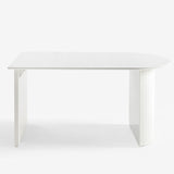 Wood Top Dining Table Traditional Luxury Dining Table with White Sled Base Clearhalo 'Dining Tables & Seating' 'Dining Tables' 'dining_table' 'furn' 'furn_dining_table' 'Furniture' 'Kitchen & Dining Furniture' 5256394