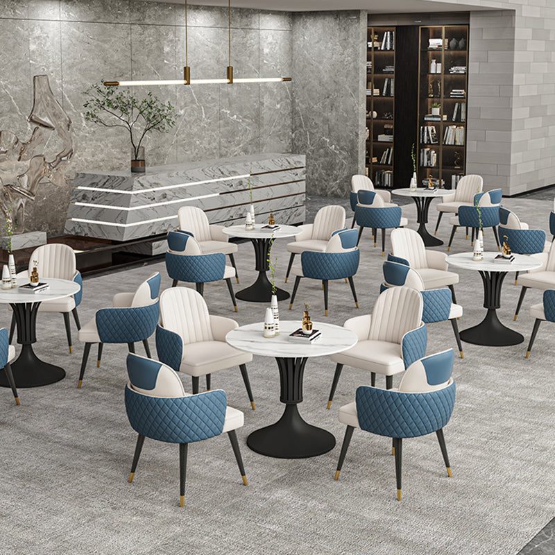 Mesa de comedor de estilo moderno Mesa de piedra sinterizada redonda para el comedor